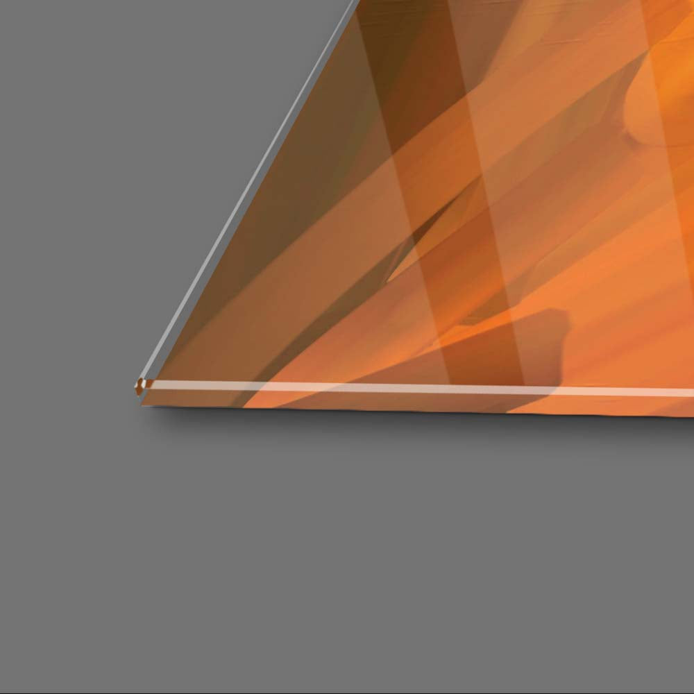 Abstract Acoustic Guitar Glass Wall Art