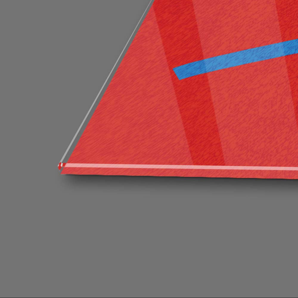 Abstract Blue Thread Glass Wall Art