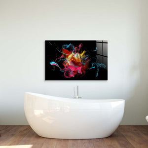 Abstract Bubbles Glass Wall Art