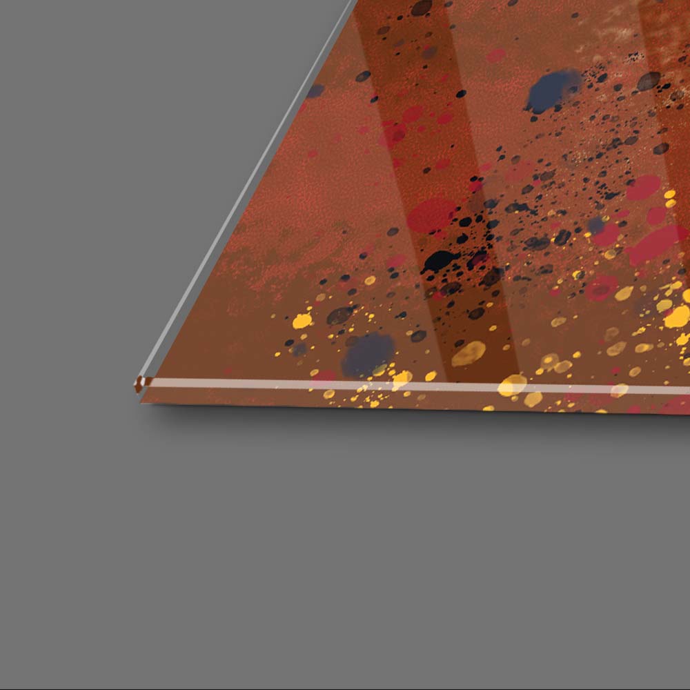 Abstract Dancing African Couple Glass Wall Art