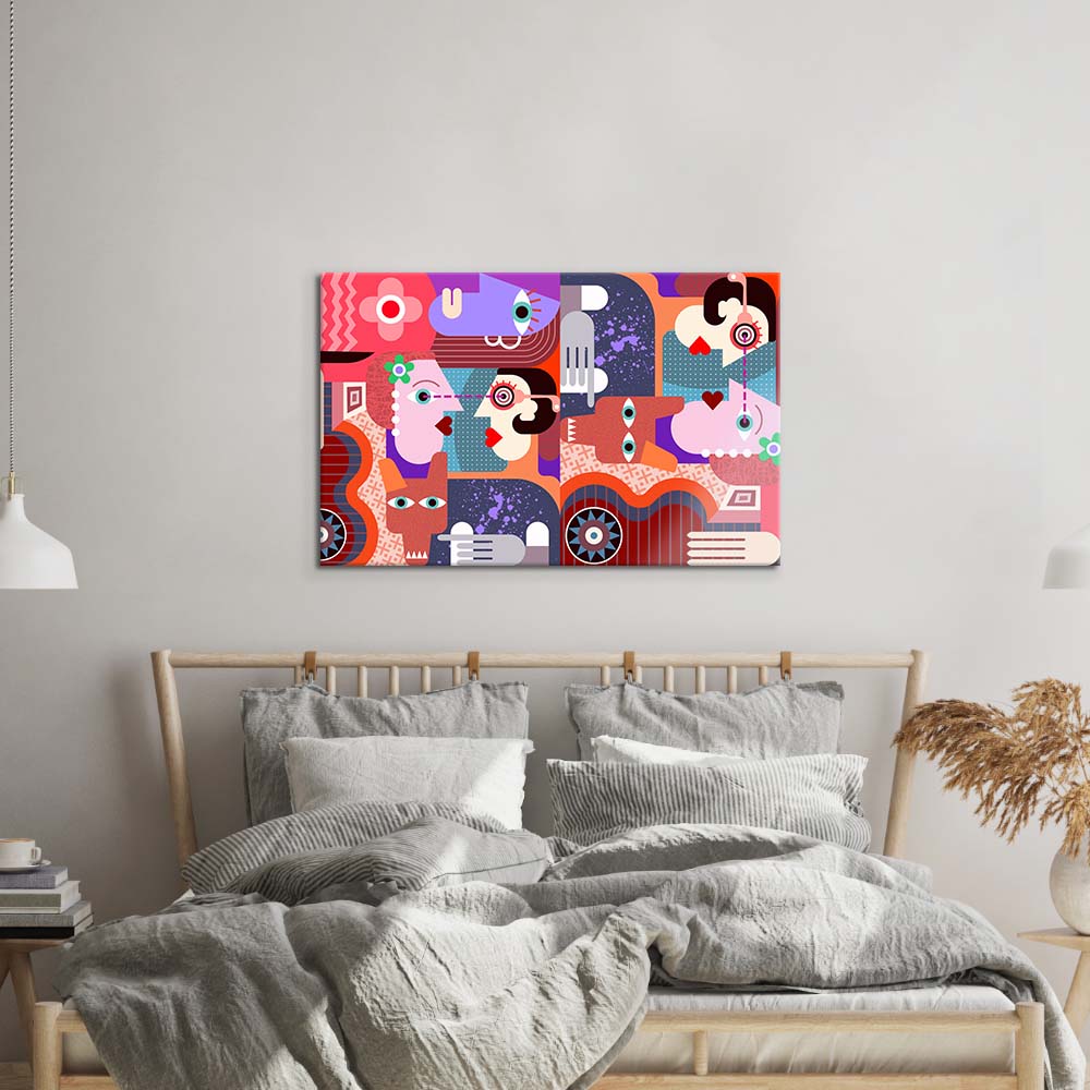 Abstract Dirty Dog Glass Wall Art