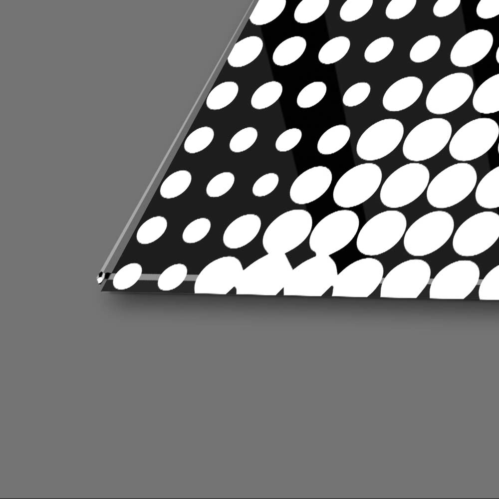 Abstract Halftone Hexagon Glass Wall Art