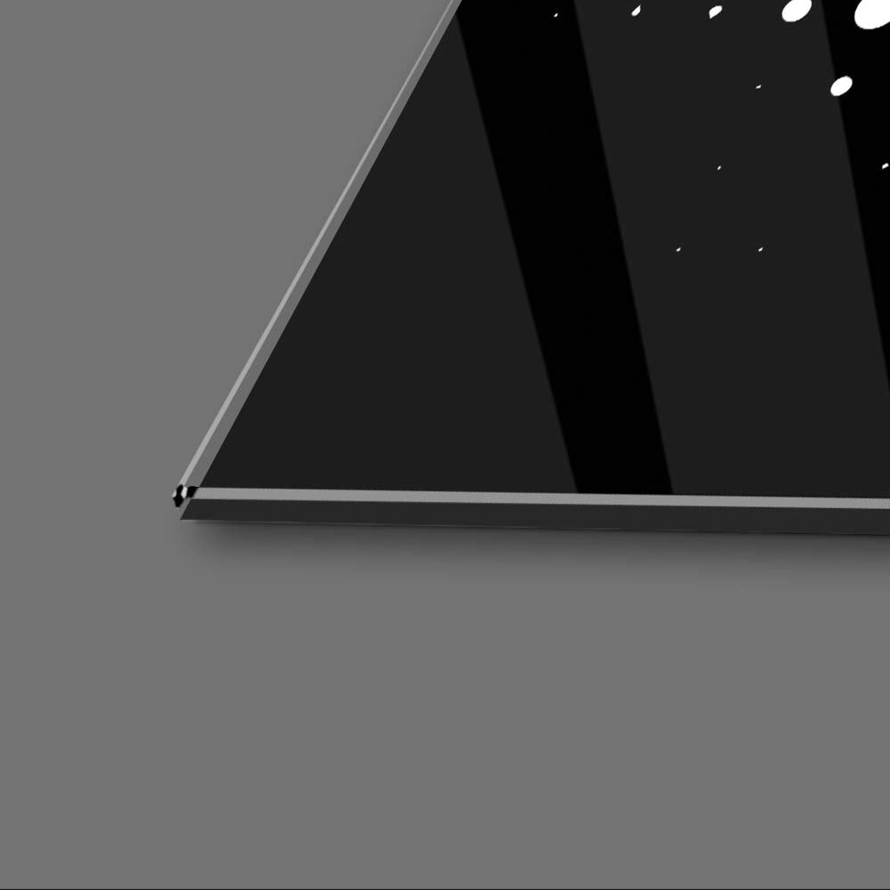 Abstract Halftone Shell Spiral Glass Wall Art