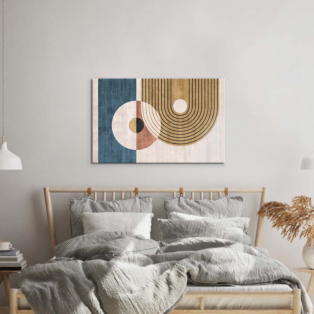 Abstract Minimalist Circles Glass Wall Art