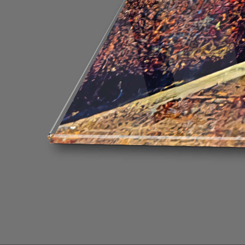 Abstract Paper Waves Glass Wall Art