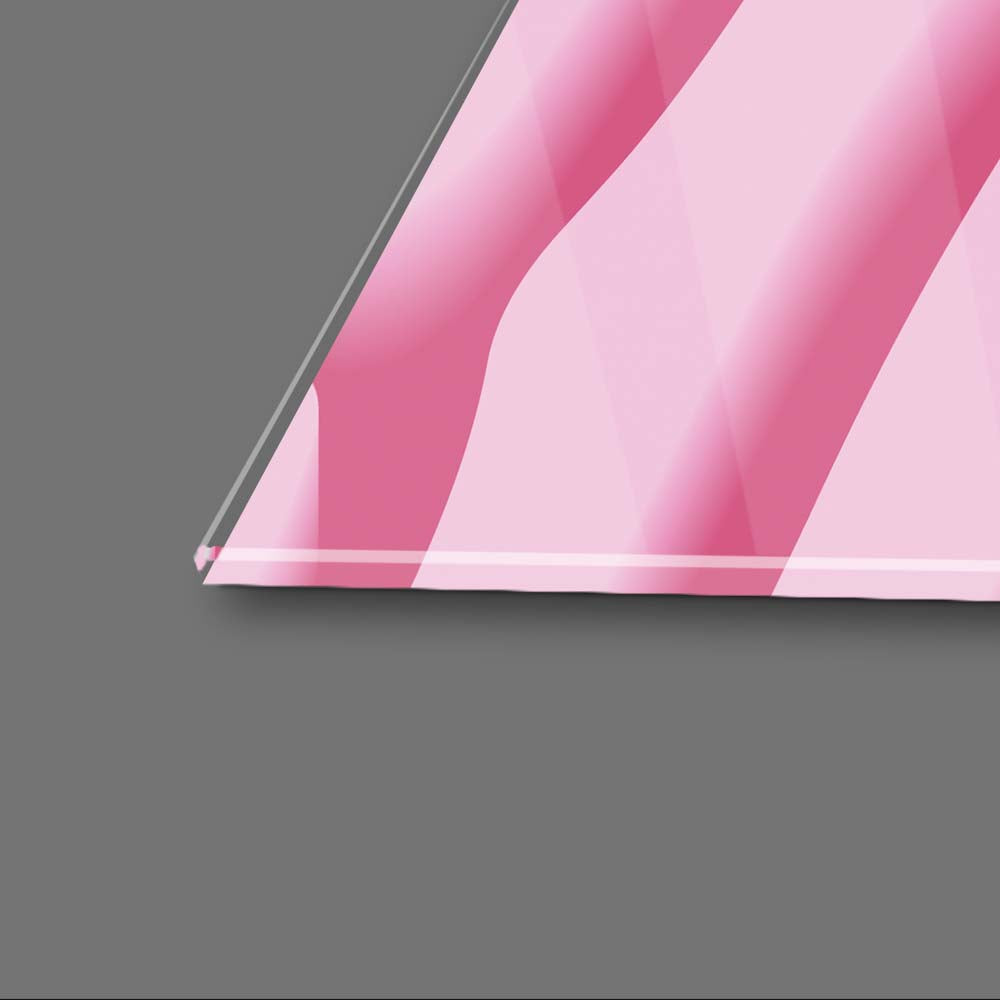 Abstract Pink Maze Glass Wall Art