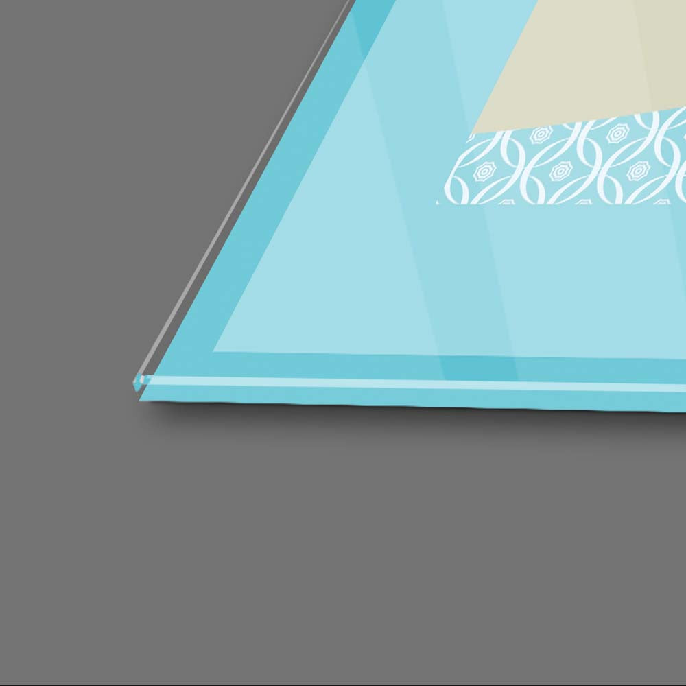 Abstract Quadrant Glass Wall Art