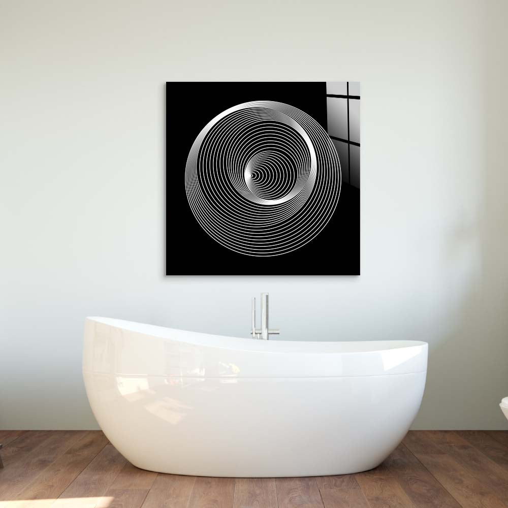 Abstract Repeating Circles Glass Wall Art