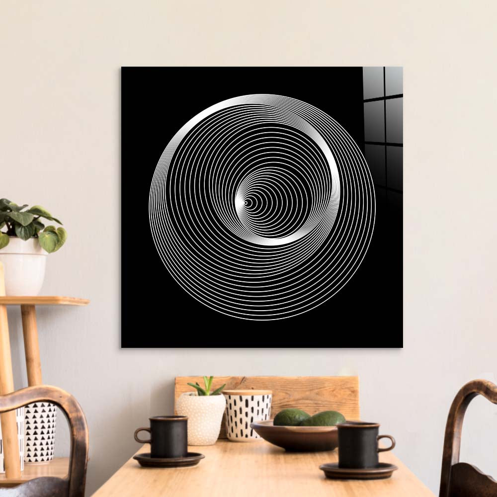 Abstract Repeating Circles Glass Wall Art