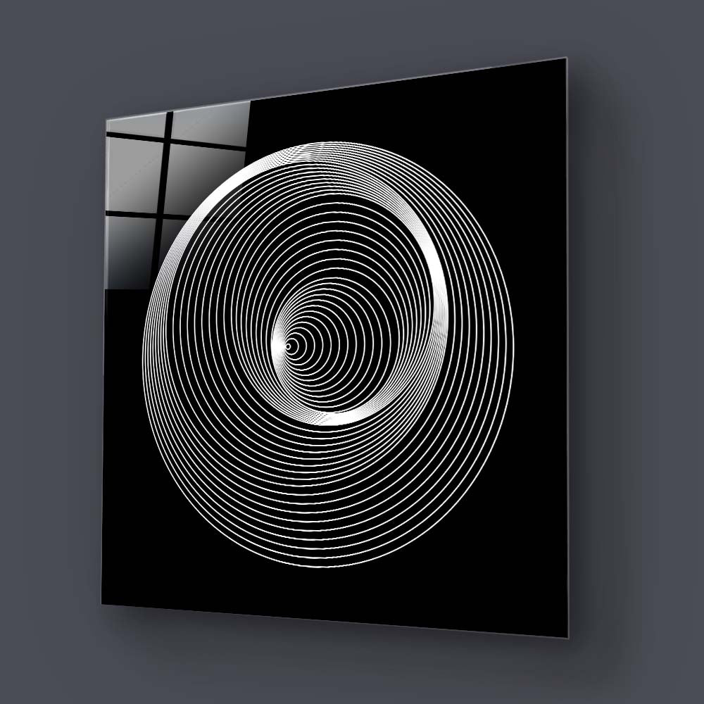 Abstract Repeating Circles Glass Wall Art