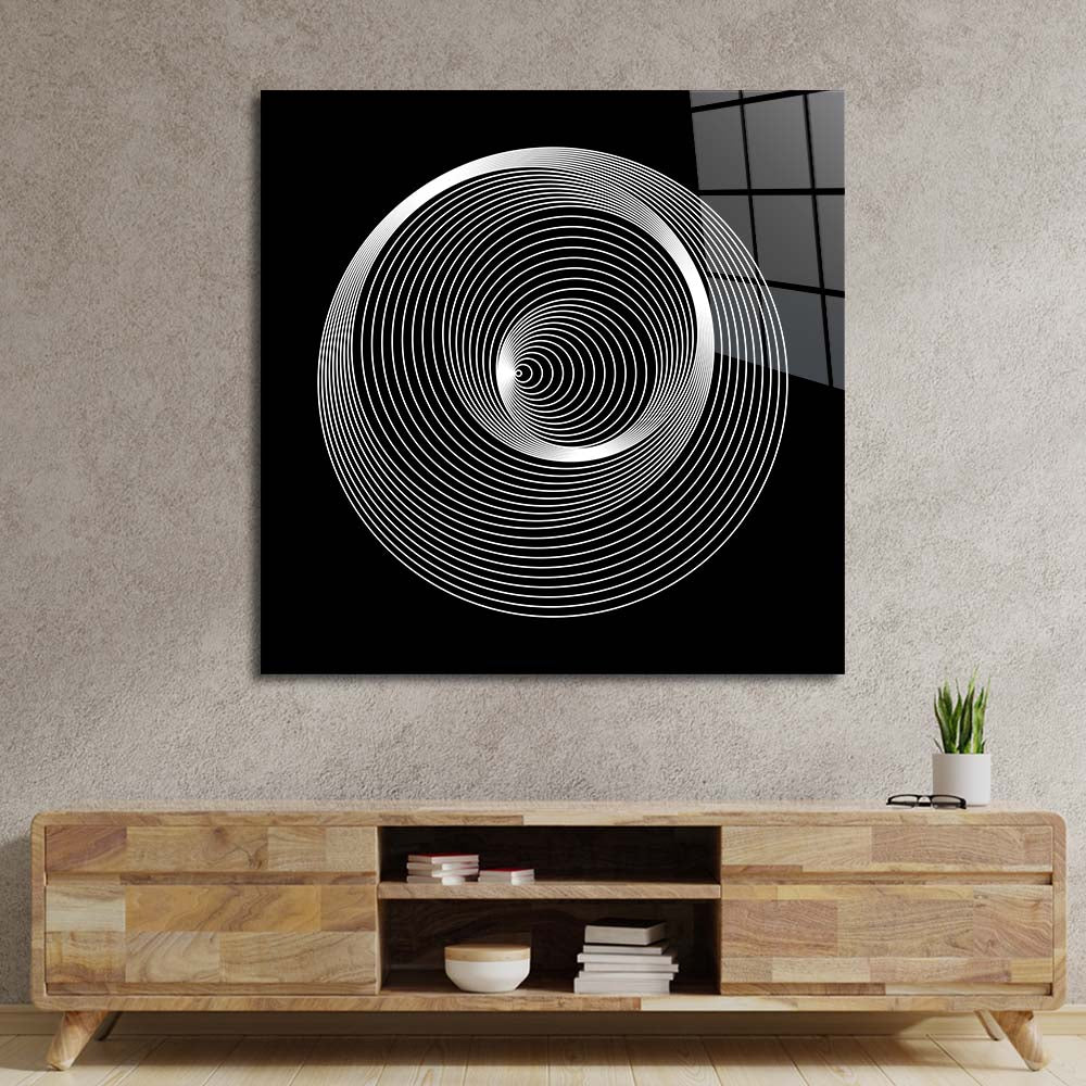 Abstract Repeating Circles Glass Wall Art