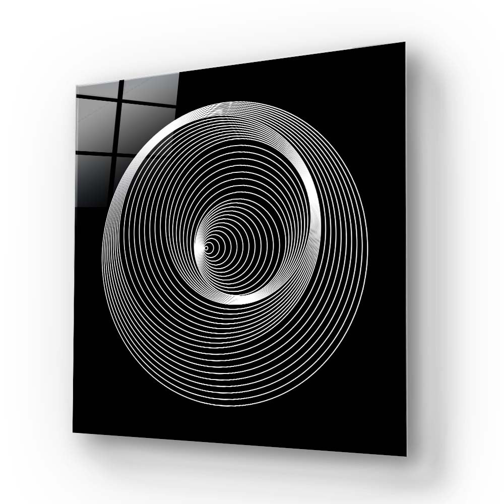 Abstract Repeating Circles Glass Wall Art