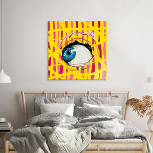 Abstract Side Eye Glass Wall Art