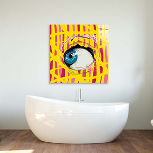 Abstract Side Eye Glass Wall Art