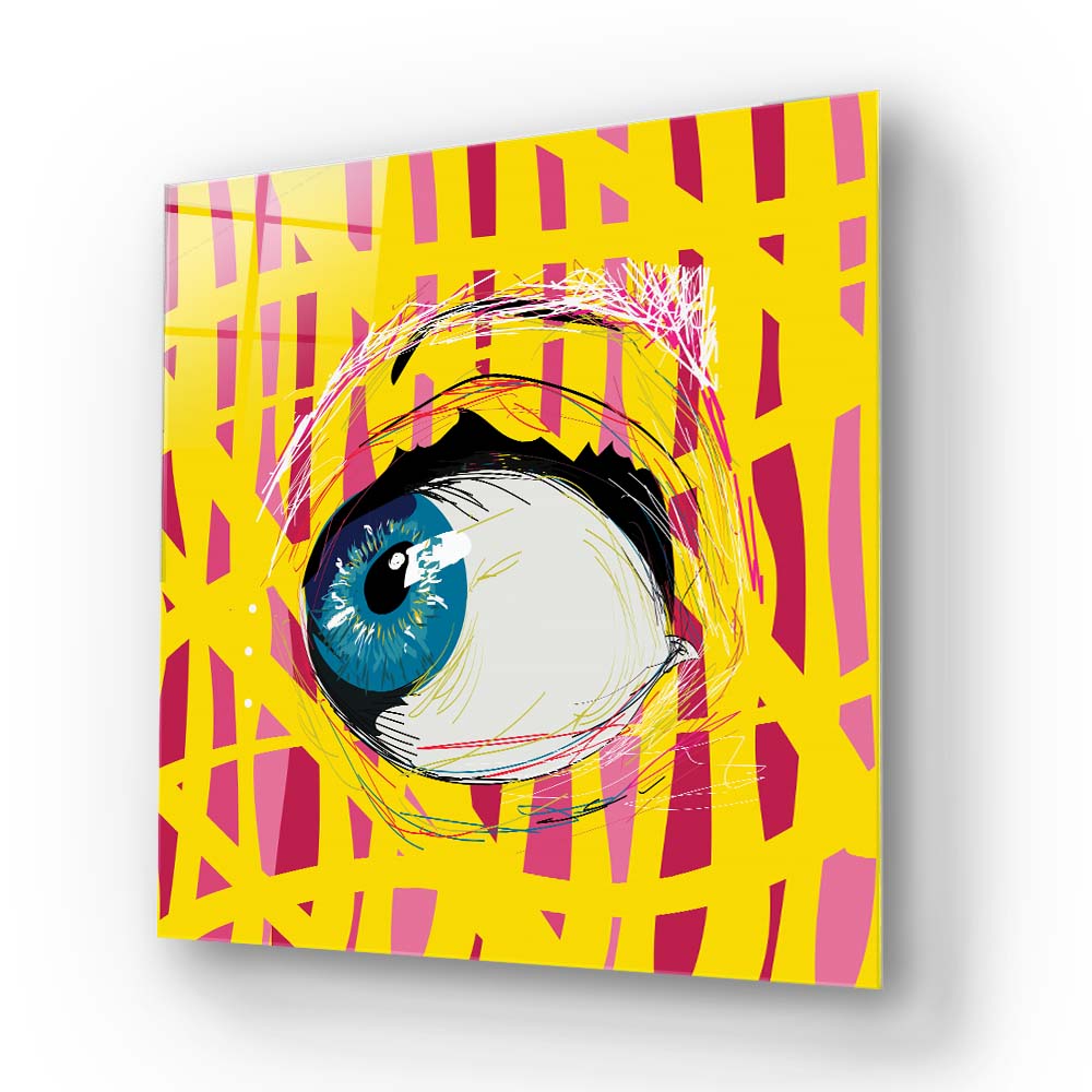 Abstract Side Eye Glass Wall Art