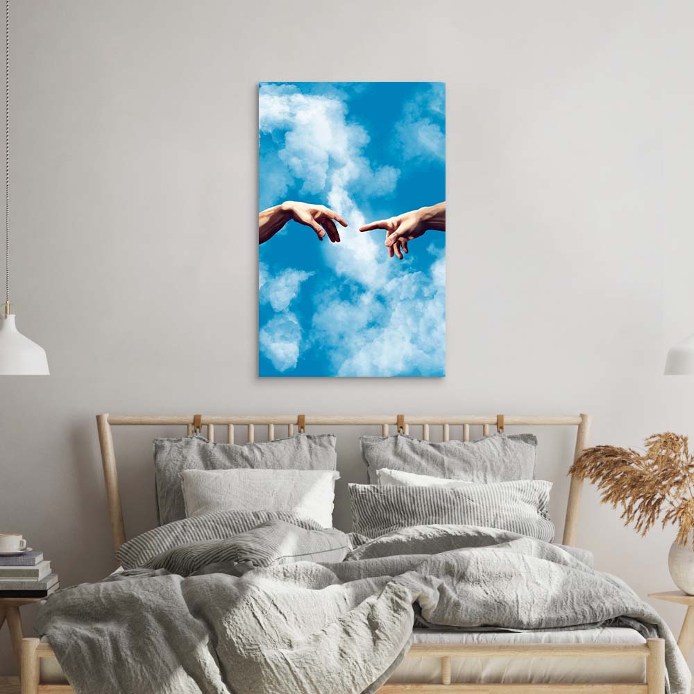 Adam in the Sky Glass Wall Art Glass Wall Art