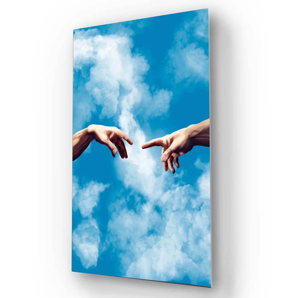 Adam in the Sky Glass Wall Art Glass Wall Art