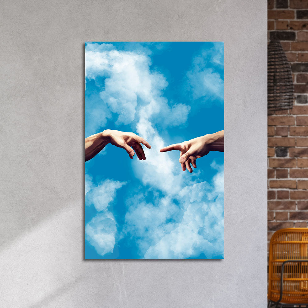 Adam in the Sky Glass Wall Art Glass Wall Art