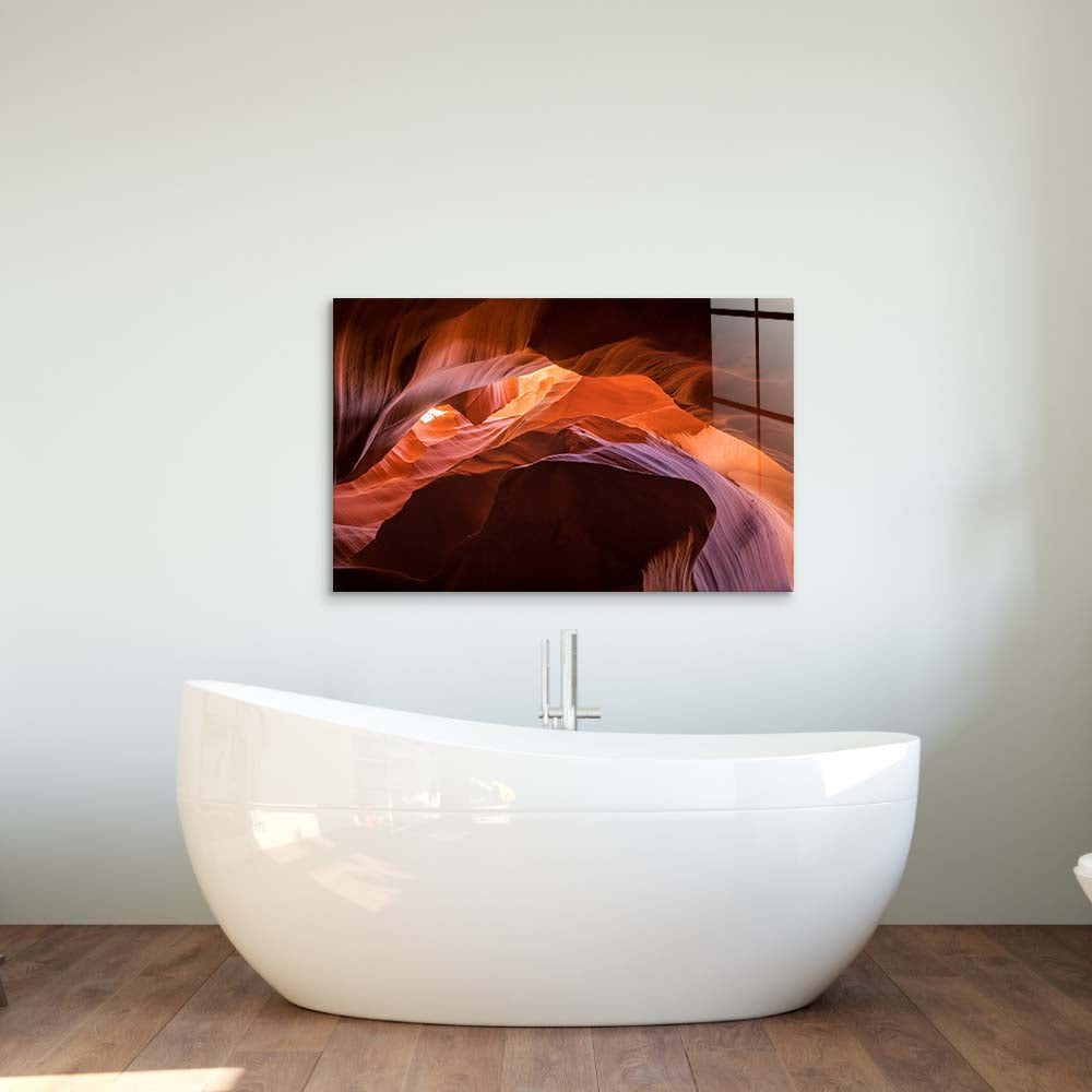 Antelope Canyon, Arizona 2 Glass Wall Art