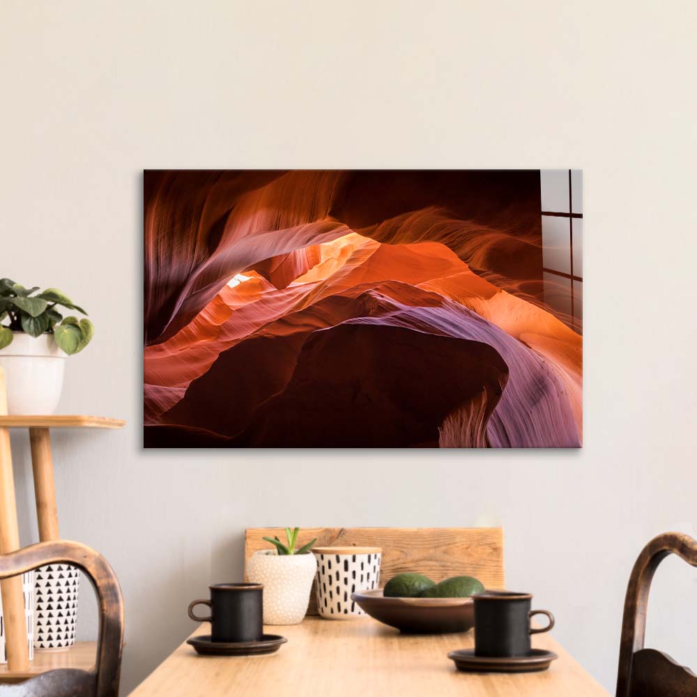 Antelope Canyon, Arizona 2 Glass Wall Art