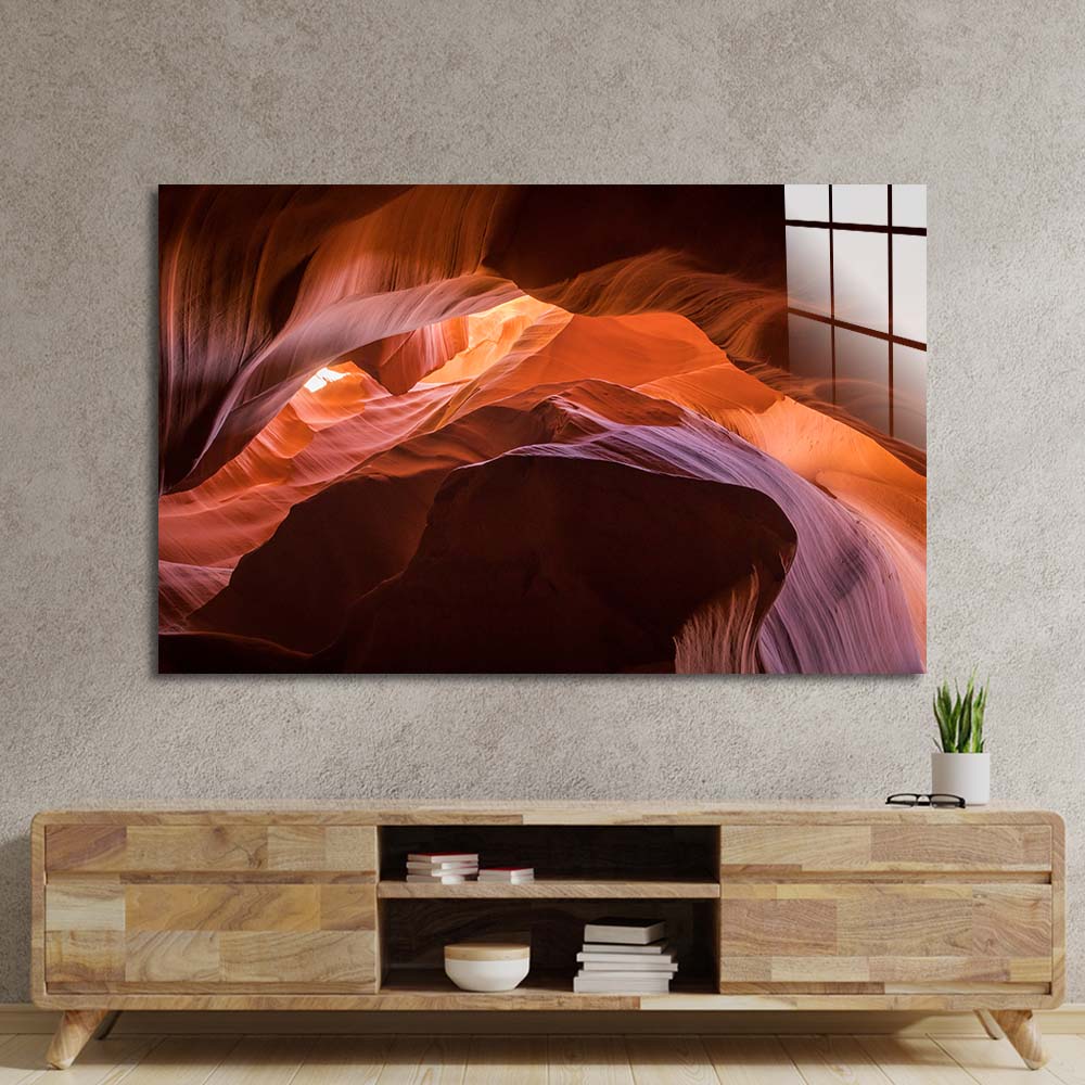 Antelope Canyon, Arizona 2 Glass Wall Art