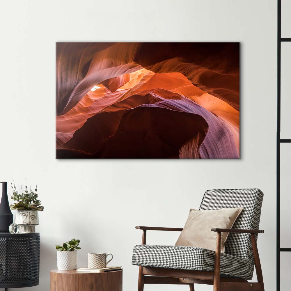 Antelope Canyon, Arizona 2 Glass Wall Art