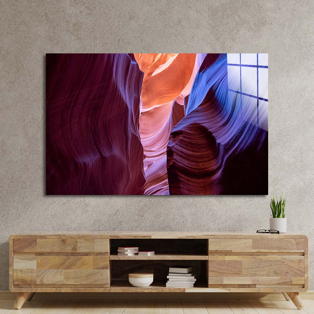 Antelope Canyon, Arizona 4 Glass Wall Art