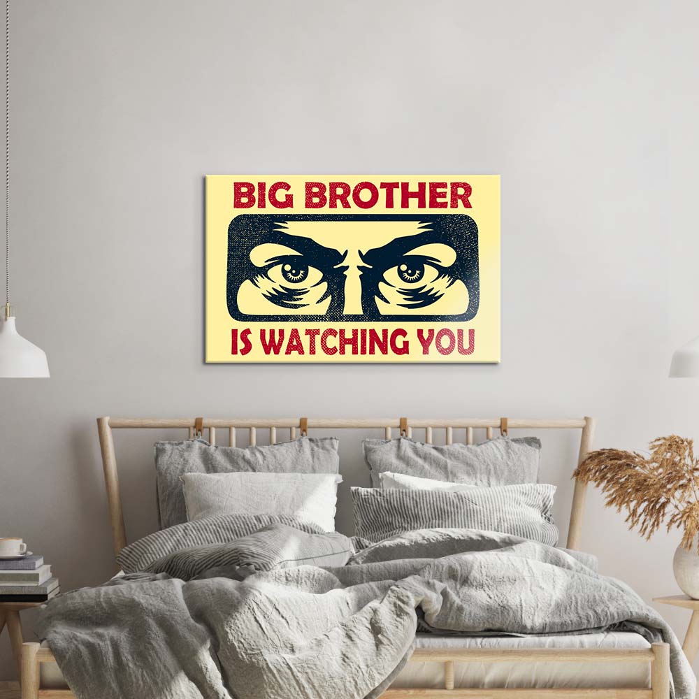 Big Brother Is Watching You Glass Wall Art