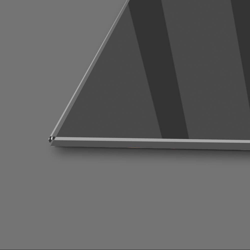 Black Abstract Halftone Spiral Glass Wall Art