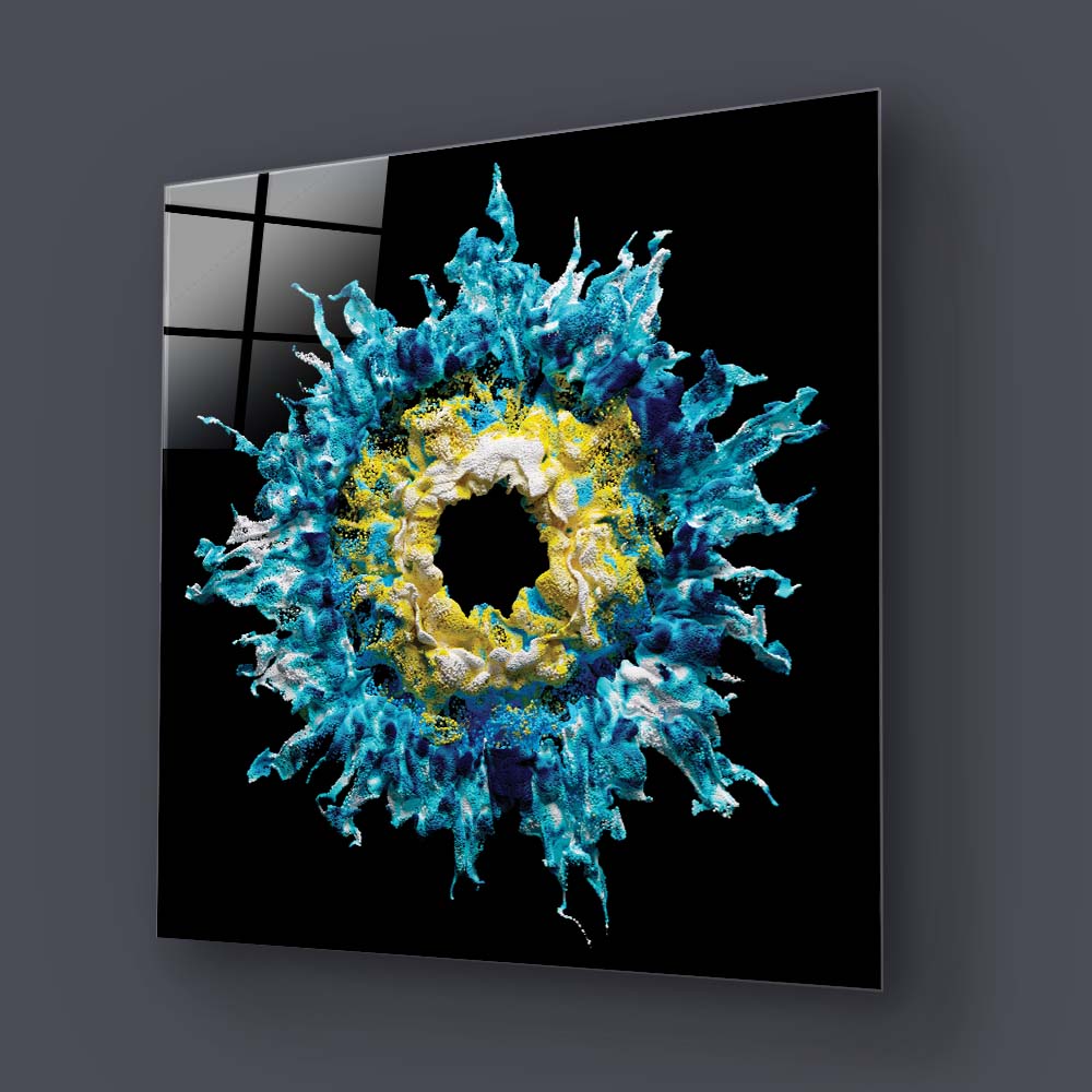 Blue Iris Glass Wall Art