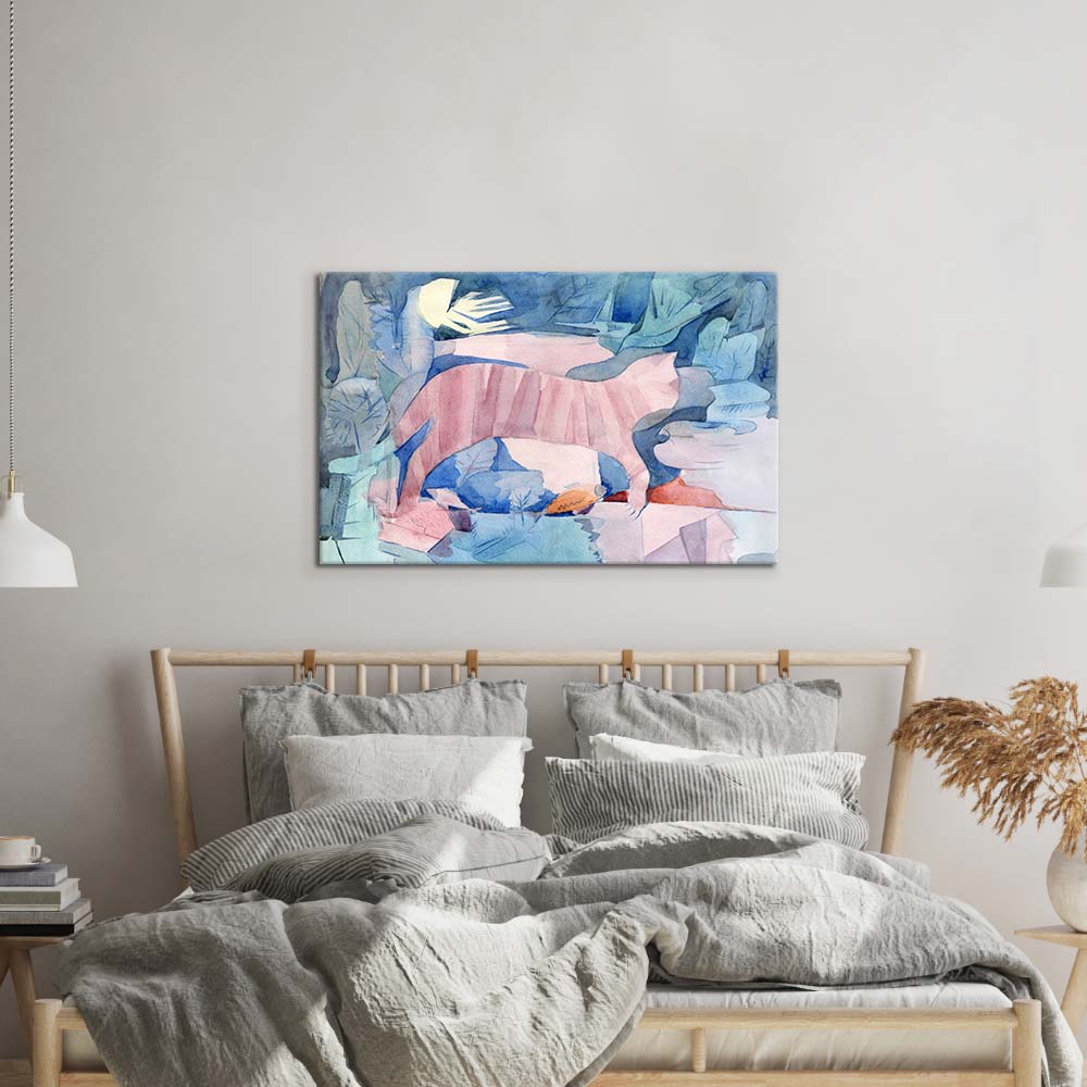 Cat under Water Glass Wall Art