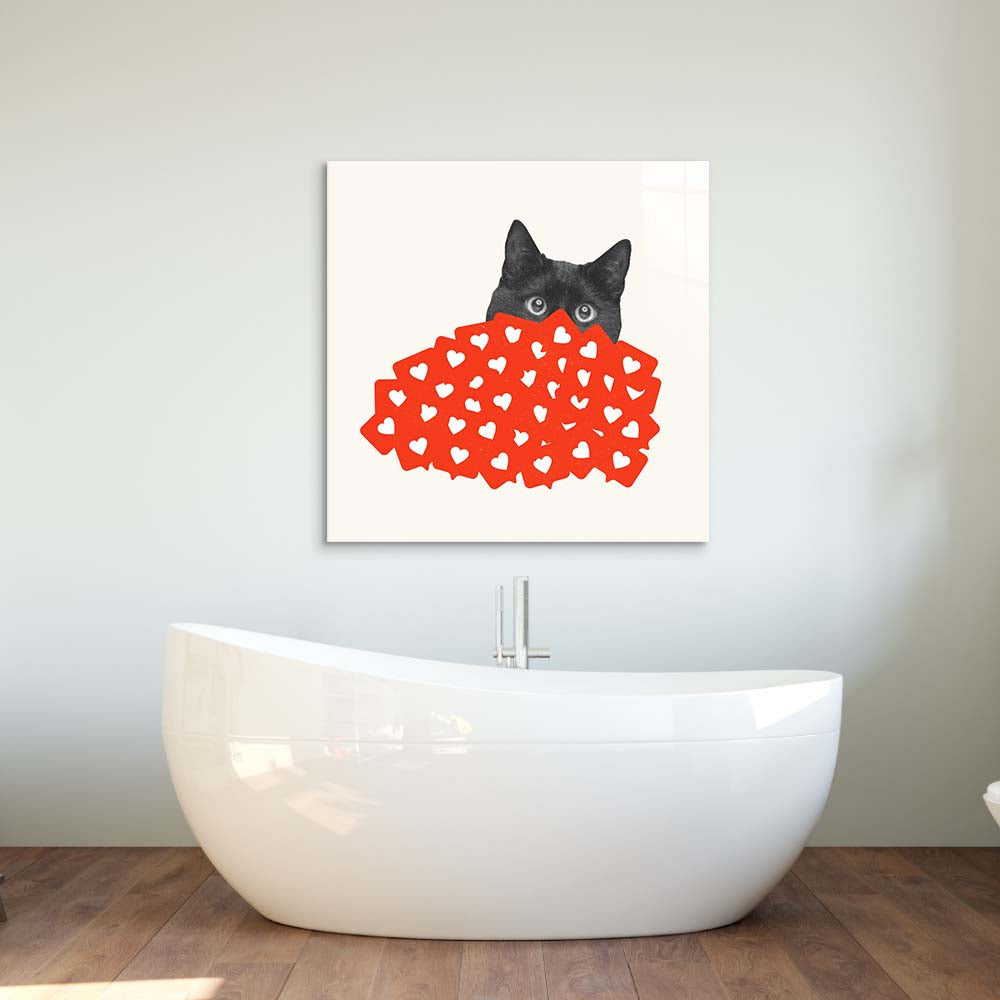 Celebrity Cat Glass Wall Art