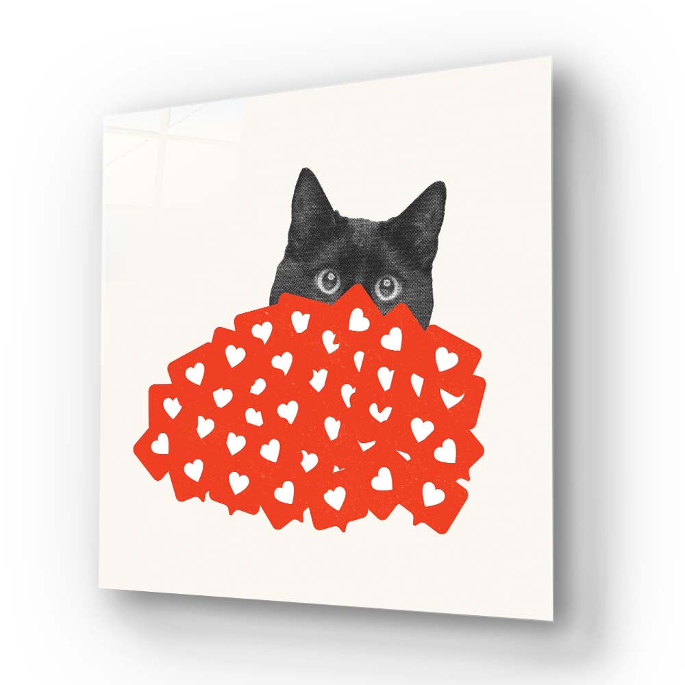 Celebrity Cat Glass Wall Art