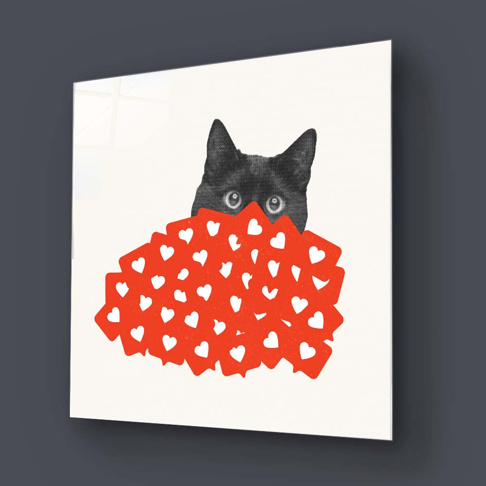 Celebrity Cat Glass Wall Art