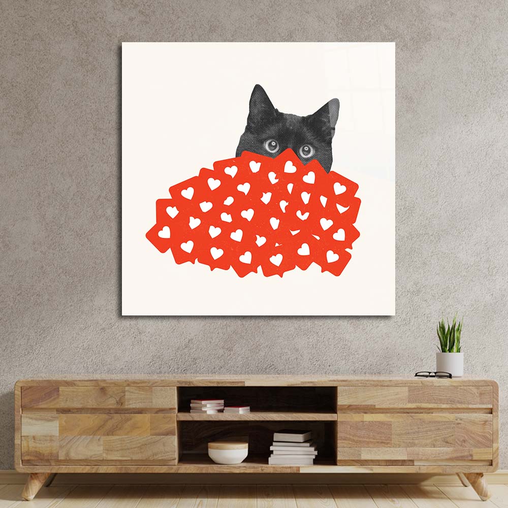 Celebrity Cat Glass Wall Art