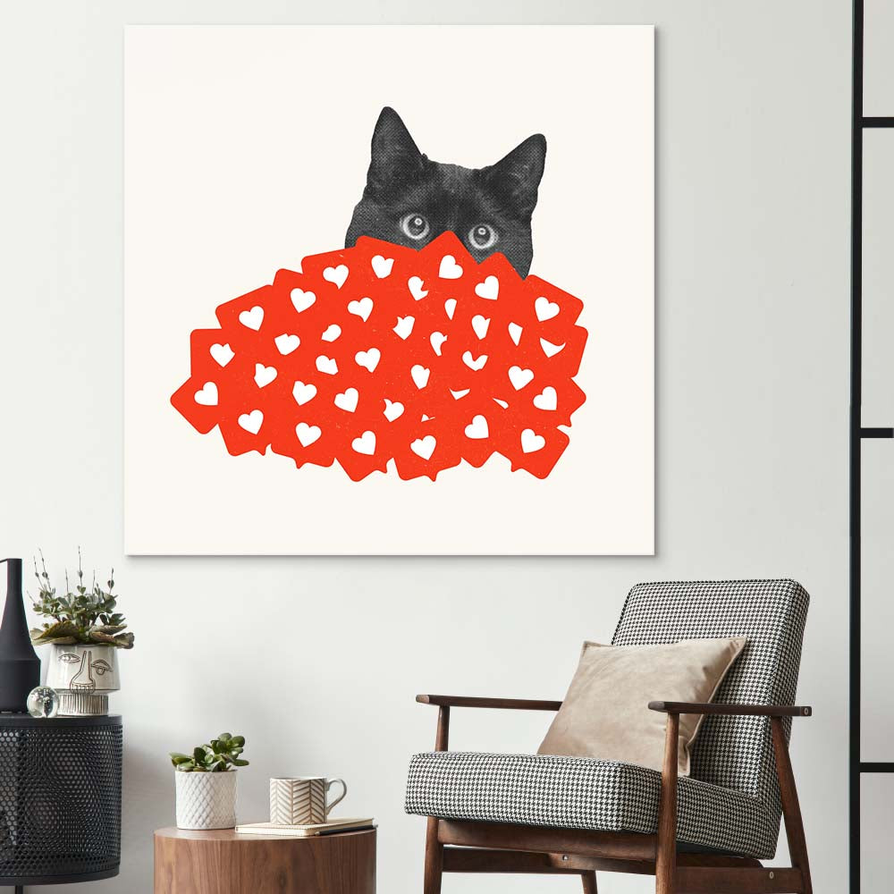 Celebrity Cat Glass Wall Art