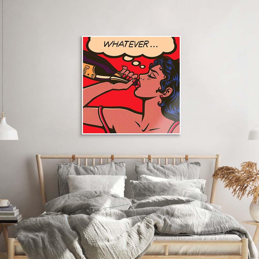 Champagne Retro Glass Wall Art