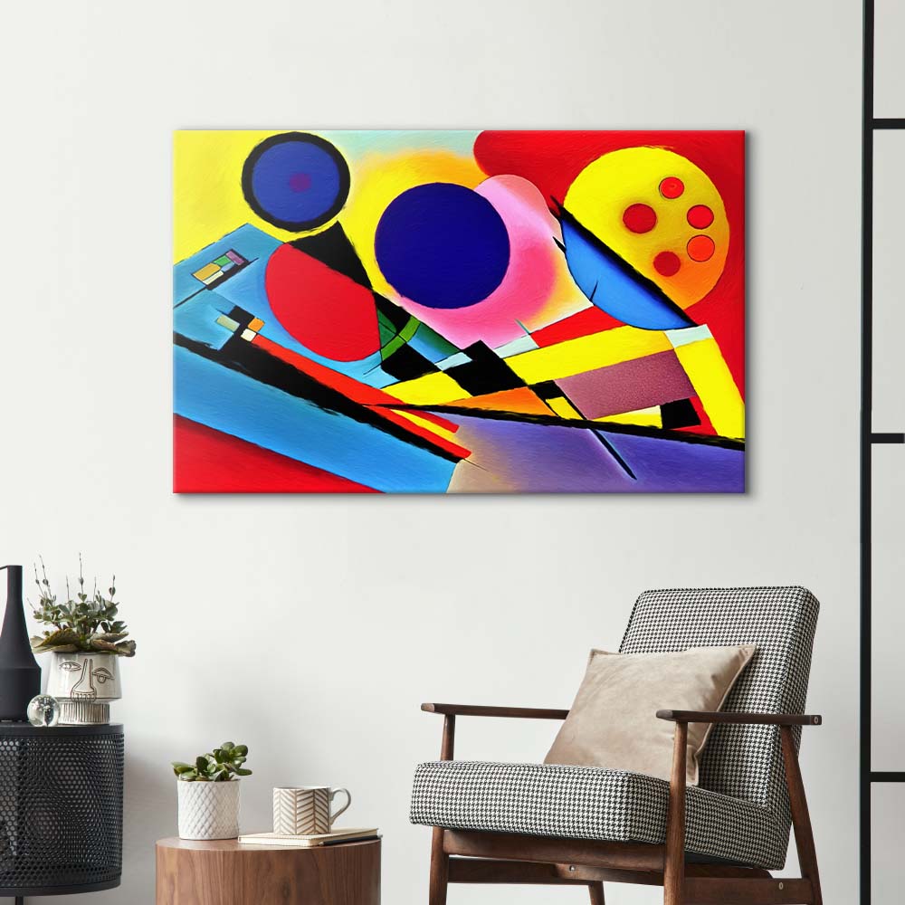 Contrasting Cubism 2 Glass Wall Art