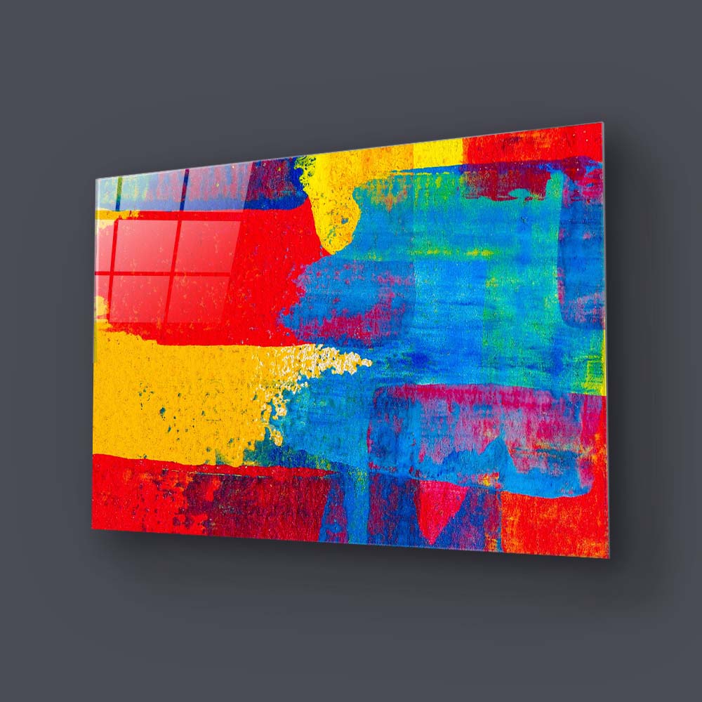 Contrasting Modern Abstract  Glass Wall Art