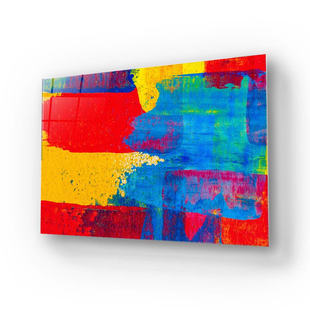 Contrasting Modern Abstract  Glass Wall Art