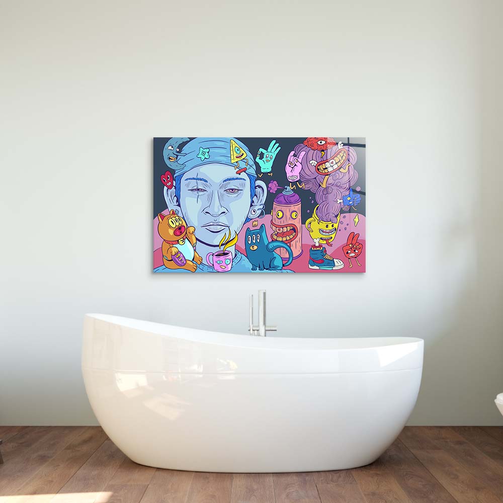 Crypto Buddies Glass Wall Art