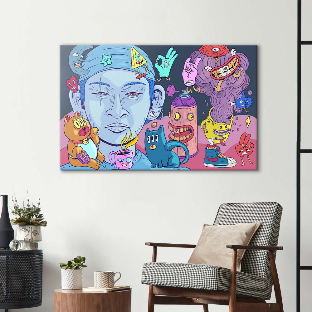 Crypto Buddies Glass Wall Art