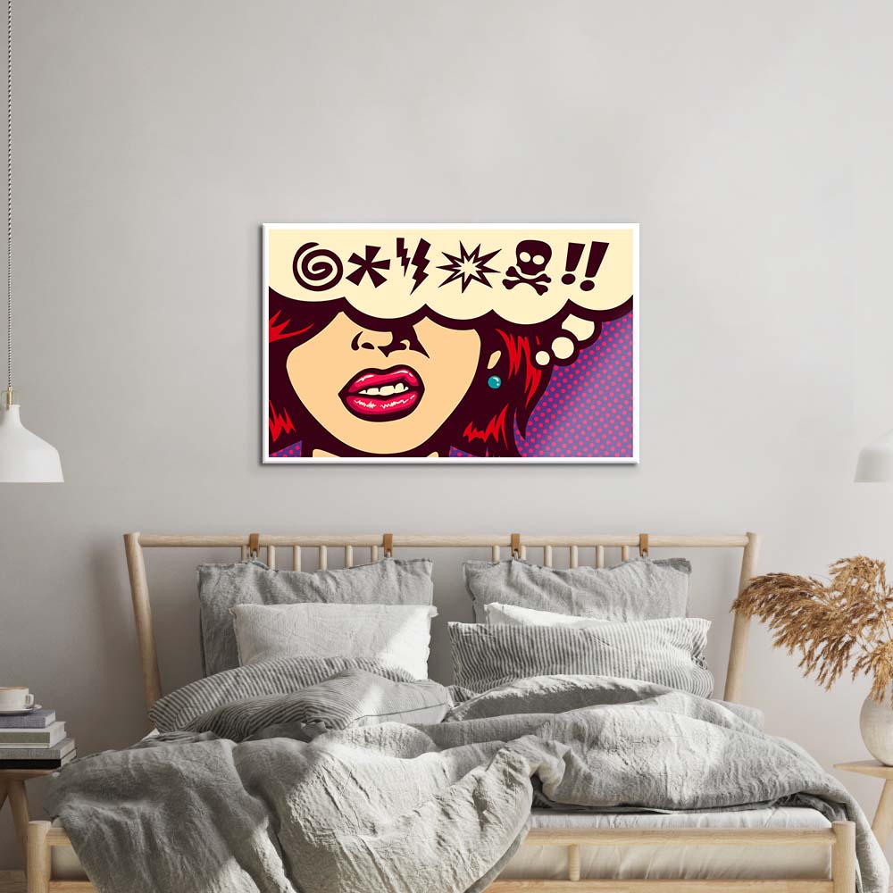 Cursed Speech Bubble Retro Glass Wall Art