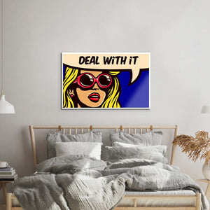 Deal With It Glass Wall Art