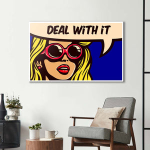 Deal With It Glass Wall Art