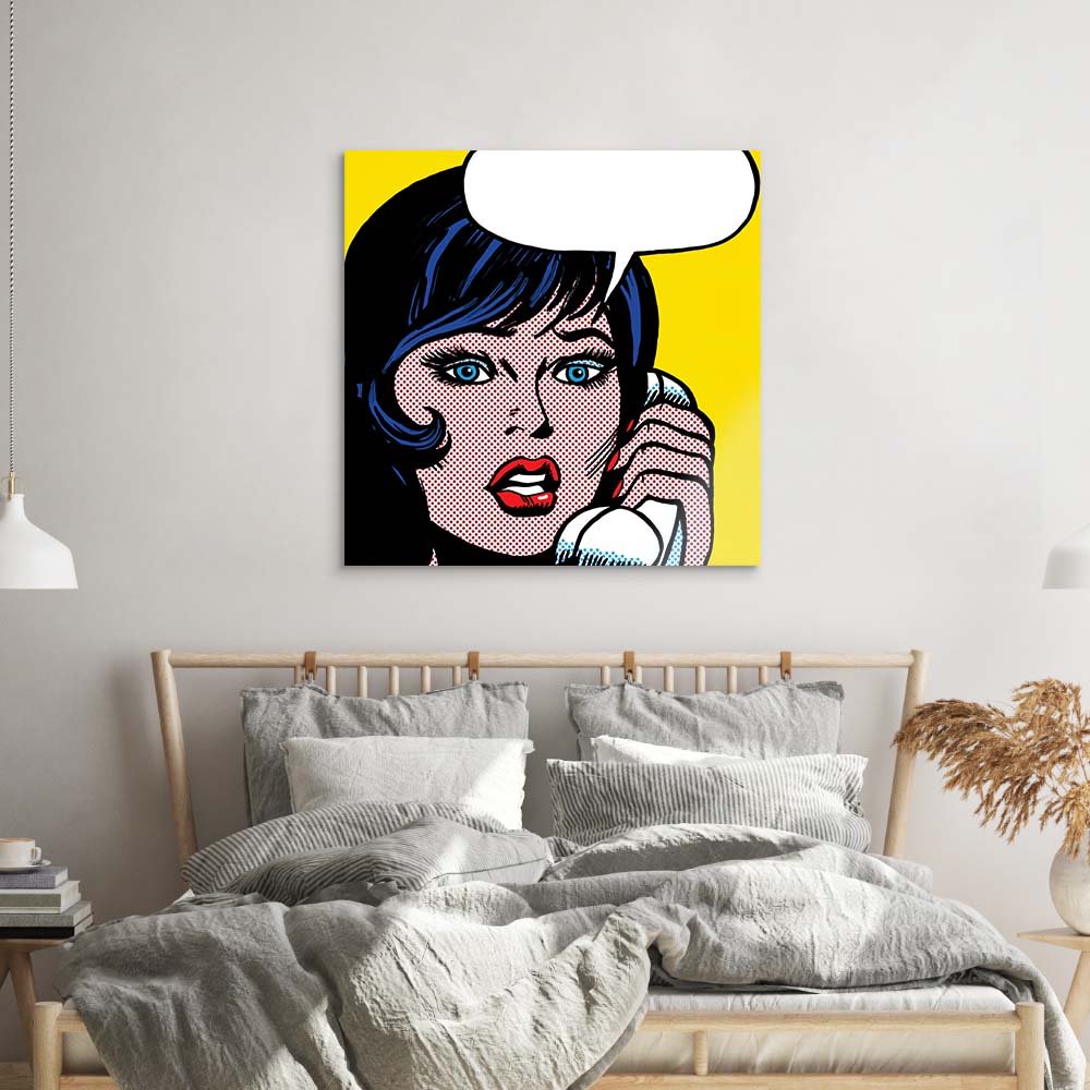 Distress Call 2 Retro Glass Wall Art