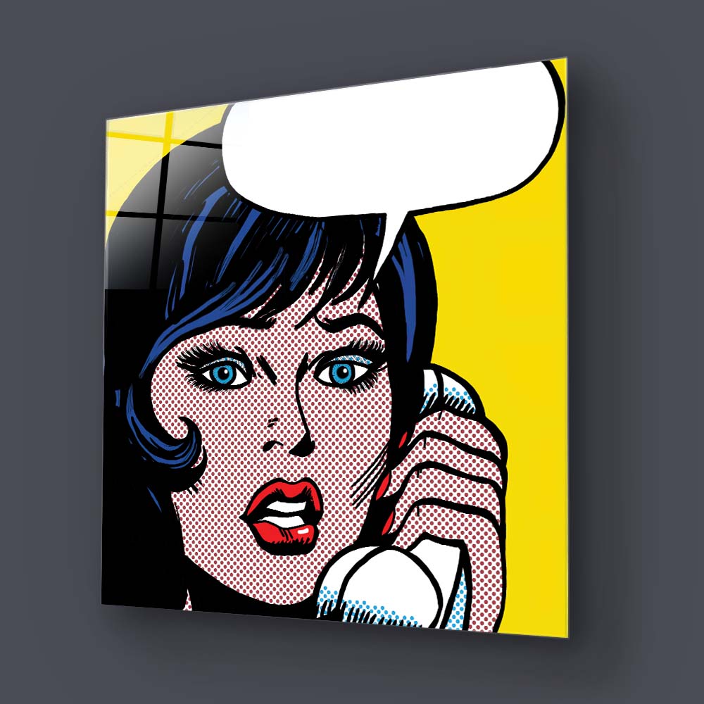 Distress Call 2 Retro Glass Wall Art
