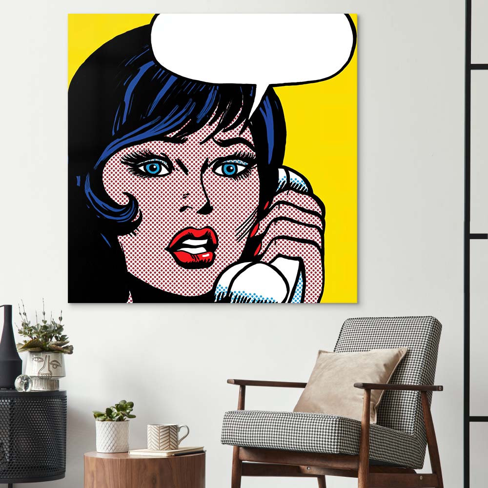 Distress Call 2 Retro Glass Wall Art