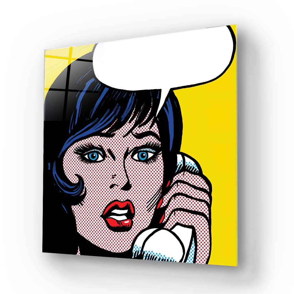Distress Call 2 Retro Glass Wall Art