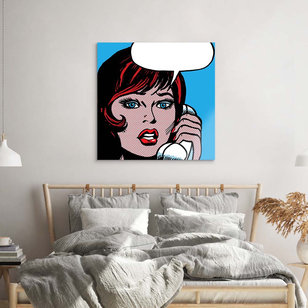 Distress Call Retro Glass Wall Art